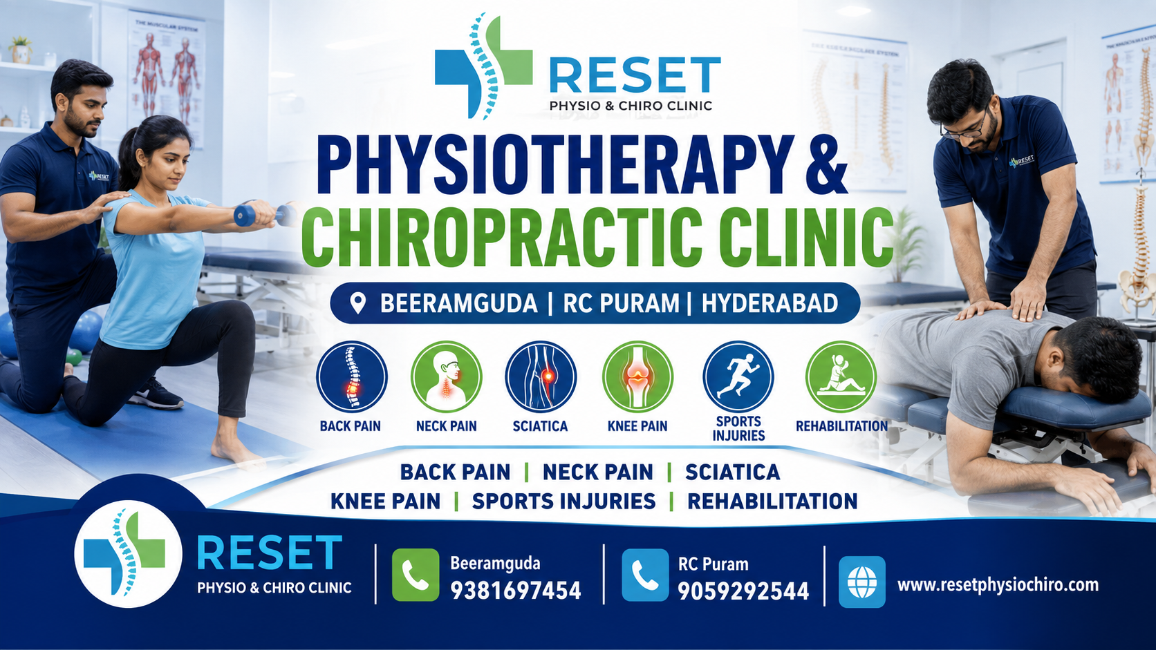 Physiotherapy and Chiropractic Clinic in Beeramguda, RC Puram, Hyderabad